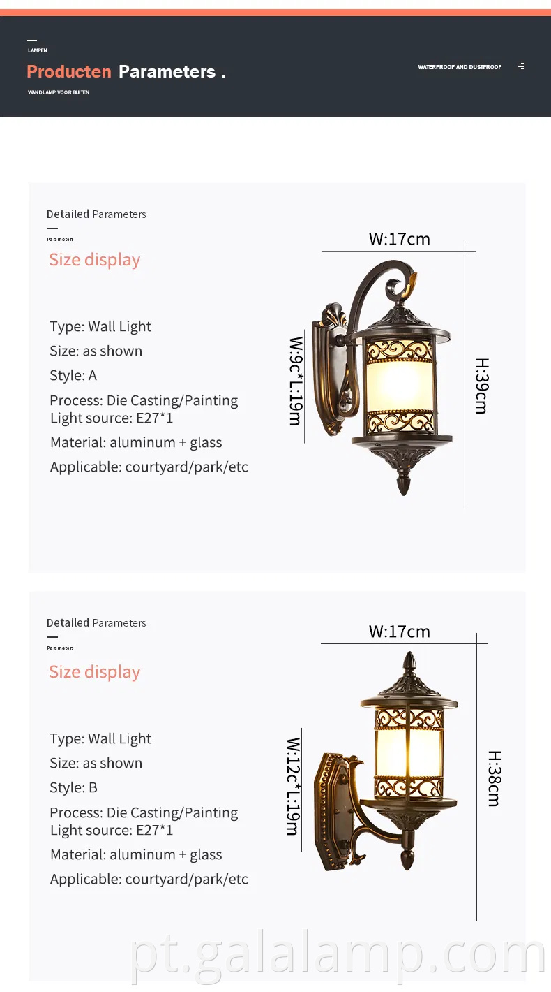 Aparelhamento moderno e elegante de parede de canto de canto LED para pátios